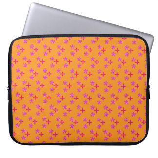 Funda Para Portátil Patrón abstracto floral rosa y magenta intenso