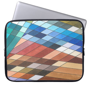 Funda Para Portátil Patrón Abstracto Geométrico Pintado a Mano