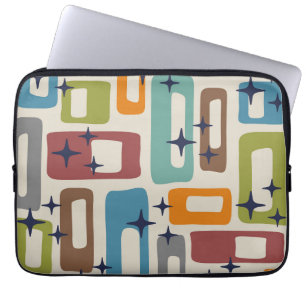 Funda Para Portátil Patrón abstracto moderno de mediados de siglo