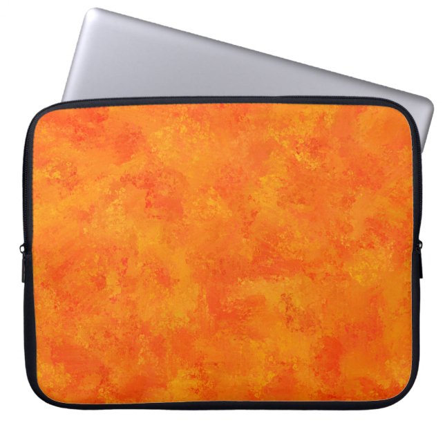Funda Para Portátil Patrón abstracto naranja (Frente)