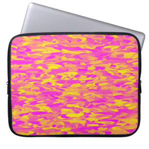 Funda Para Portátil Patrón abstracto Naranja amarillo rosado
