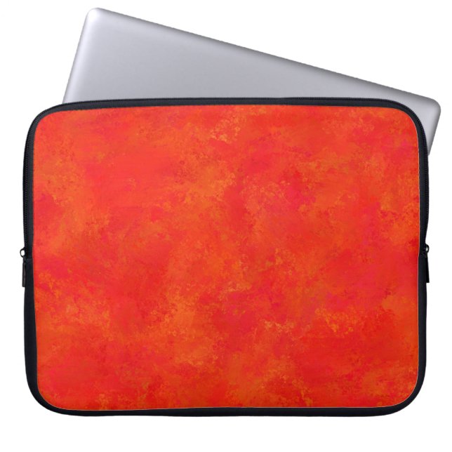 Funda Para Portátil Patrón abstracto naranja rojo (Frente)