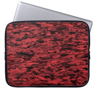 Funda Para Portátil Patrón abstracto negro rojo