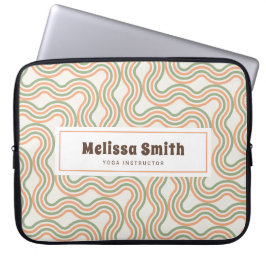 Funda Para Portátil Patrón Abstracto Retro Ondulado Negocio Portátil