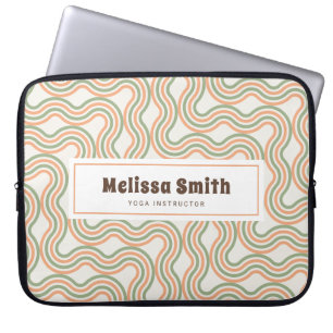 Funda Para Portátil Patrón Abstracto Retro Ondulado Negocio Portátil
