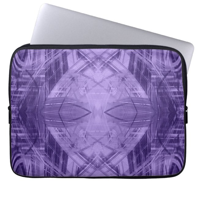 Funda Para Portátil Patrón abstracto violeta (Frente)