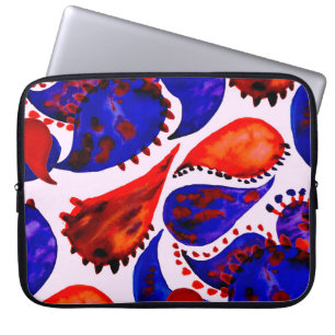 Funda Para Portátil Patrón acuarela sin fisuras con paisajes. Resumen