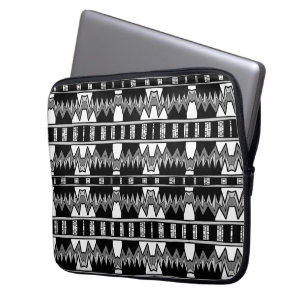 Funda Para Portátil Patrón afrofuturista gris