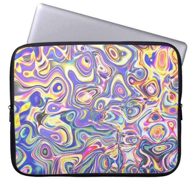 Funda Para Portátil Patrón Ametist Multicolor Amoeba (Frente)