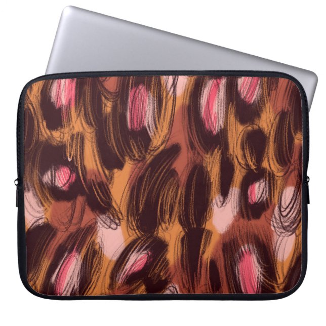Funda Para Portátil Patrón animal africano de los puntos leopardo (Frente)