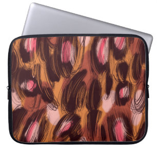 Funda Para Portátil Patrón animal africano de los puntos leopardo