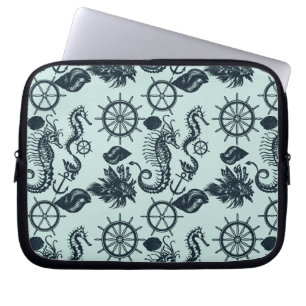 Funda Para Portátil Patrón animal marino de vintage