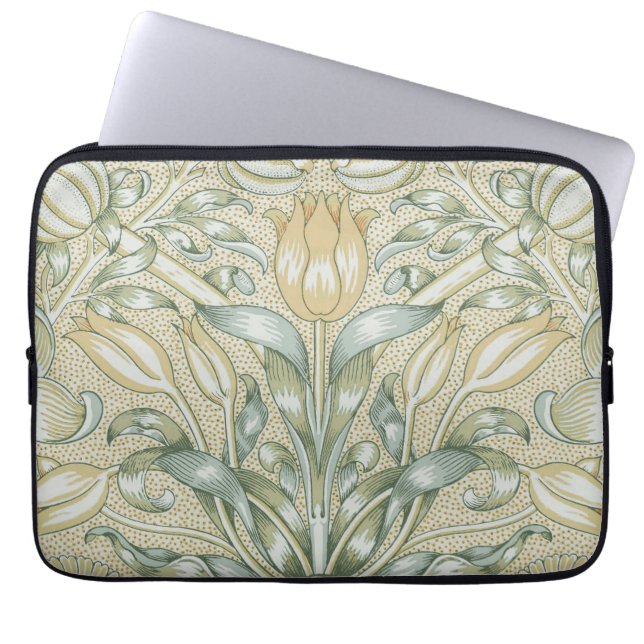 Funda Para Portátil Patrón Antiguo de Granada William Morris Lily (Frente)