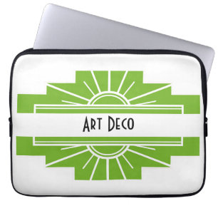 Funda Para Portátil Patrón Art Deco de explosión de sol en portátil bl