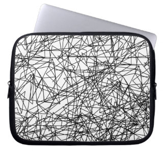 Funda Para Portátil patrón artístico abstracto moderno de blanco negro
