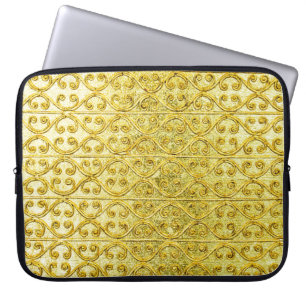 Funda Para Portátil Patrón asimétrico metalizado de oro
