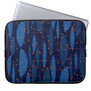 Funda Para Portátil Patrón atómico atómico de mediados de siglo