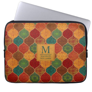 Funda Para Portátil Patrón Azteca geométrico mosaico marroquí sin fisu