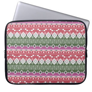 Funda Para Portátil Patrón azteca, rayas.