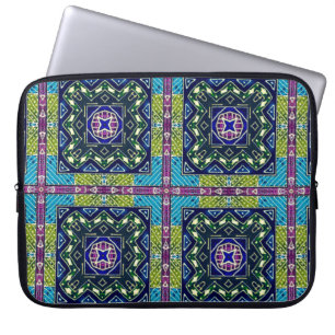 Funda Para Portátil Patrón azteca sin inconvenientes. Ikat Chevron Cl