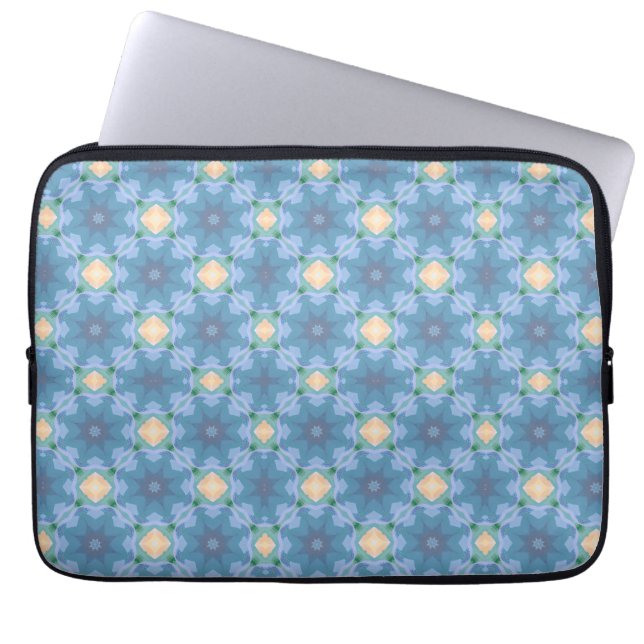 Funda Para Portátil Patrón Azul (Frente)