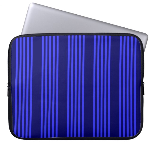 Funda Para Portátil Patrón azul de cinco rayas (Frente)