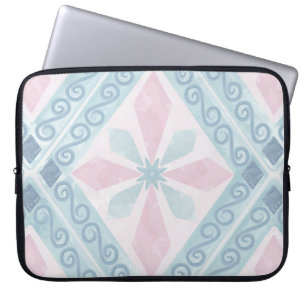 Funda Para Portátil patrón azul en forma de diamante