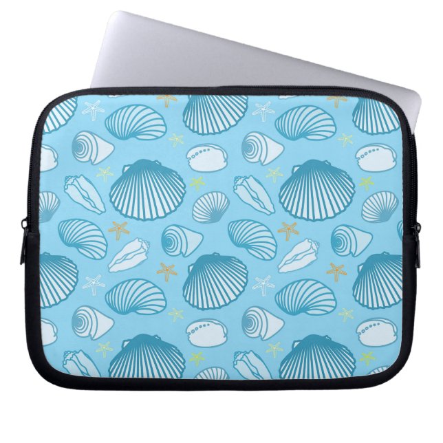Funda Para Portátil Patrón azul oceánico (Frente)
