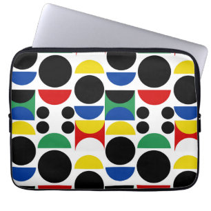 Funda Para Portátil Patrón Bauhaus escandinavo de mediados del siglo