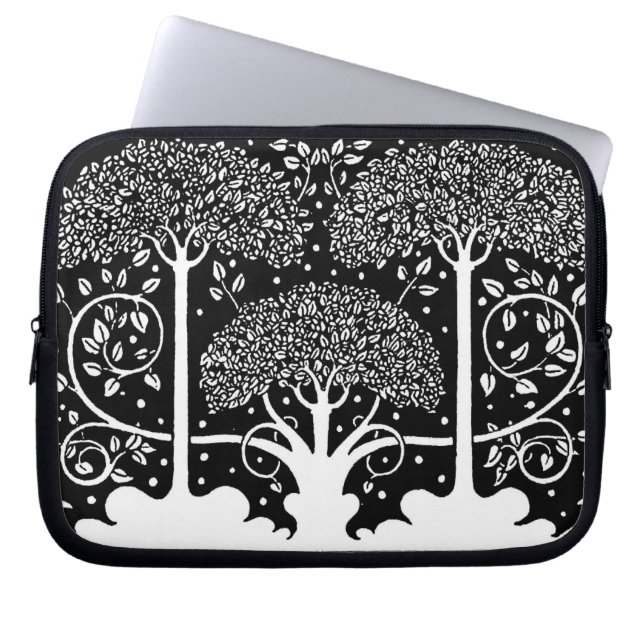 Funda Para Portátil Patrón Beardsley de árbol Art Nouveau (Frente)