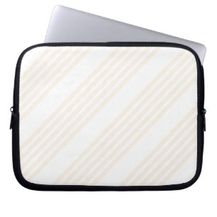 Funda Para Portátil Patrón beige y blanco de cinco rayas