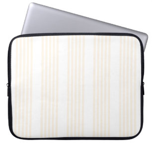 Funda Para Portátil Patrón beige y blanco de cinco rayas