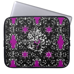 Funda Para Portátil Patrón blanco clásico oriental sin inconfundibles.