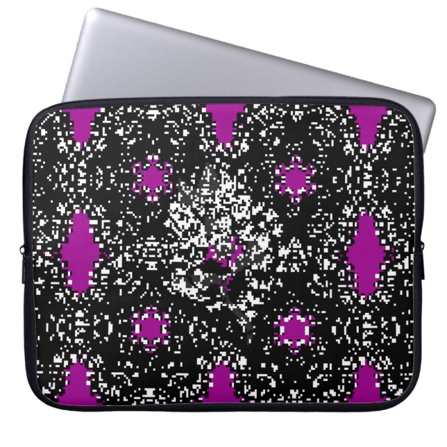 Funda Para Portátil Patrón blanco clásico oriental sin inconfundibles. (Frente)