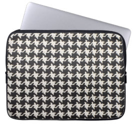 Funda Para Portátil Patrón blanco negro de Houndstap