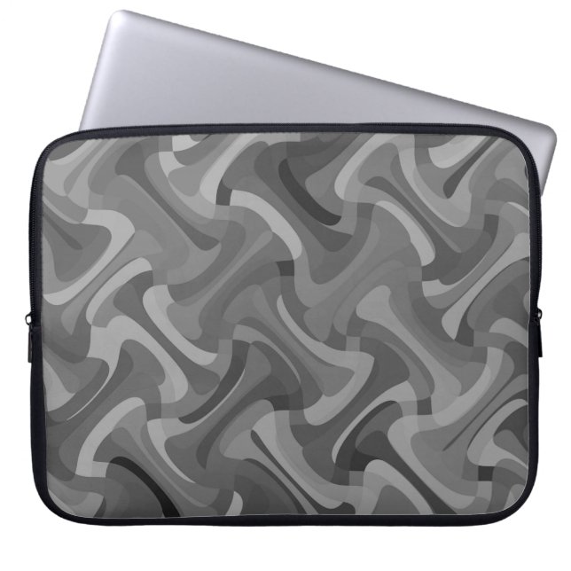 Funda Para Portátil Patrón blanco y negro (Frente)