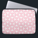 Funda Para Portátil Patrón Blanco Y Rosa Del Bebé Moderno De Mediados<br><div class="desc">Patrón moderno retro de mediados de siglo - Formas geométricas abstractas - Patrón cutáneo y Minimalista en rosa bebé.</div>