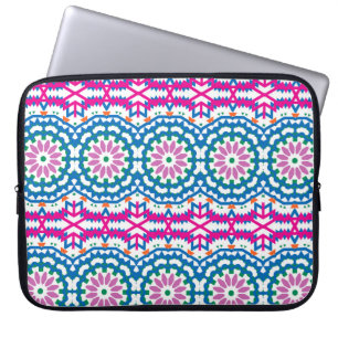 Funda Para Portátil Patrón bohemio de color étnico vintage en brilla