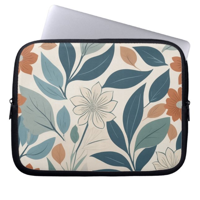 Funda Para Portátil Patrón Botánico Escandinavo (Frente)