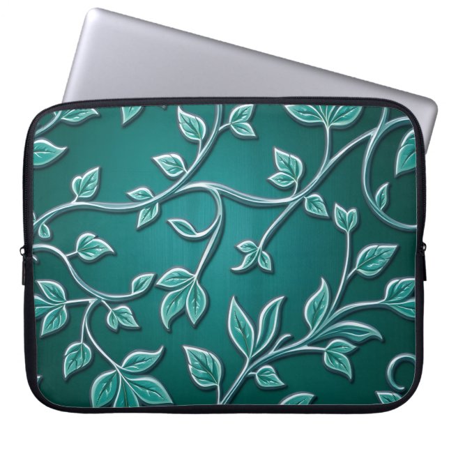 Funda Para Portátil Patrón Botánico Islámico Tradicional (Frente)