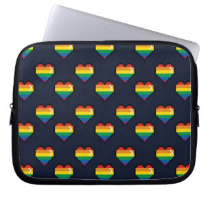 Funda Para Portátil Patrón cardíaco arco iris de 8 bits