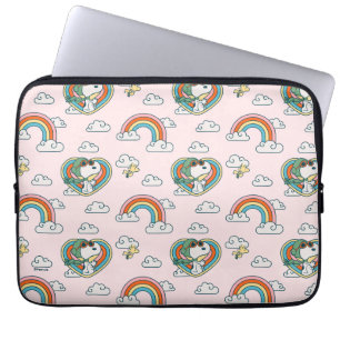 Funda Para Portátil Patrón cardíaco arcoiris Snoopy & Woodstock