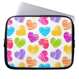 Funda Para Portátil Patrón cardíaco moderno y vibrante