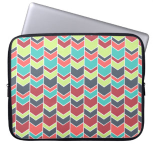 Funda Para Portátil Patrón Chevron moderno único y colorido