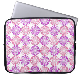 Funda Para Portátil Patrón circular rosa y morado