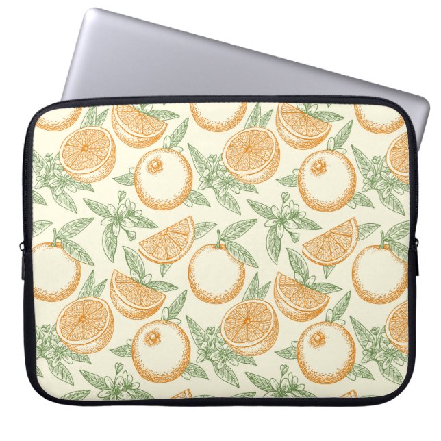 Funda Para Portátil Patrón clásico de fruta Naranja (Frente)