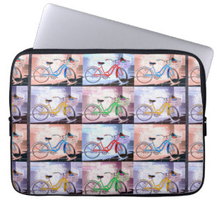 Funda Para Portátil Patrón clave de la bicicleta oeste