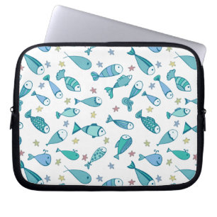 Funda Para Portátil Patrón Con Peces Y Peces Primeros