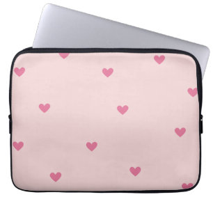 Funda Para Portátil Patrón continuo de corazones rosas: lindo día de S