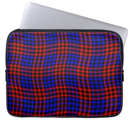 Funda Para Portátil Patrón continuo de cuadros rojos y azules a cuadro